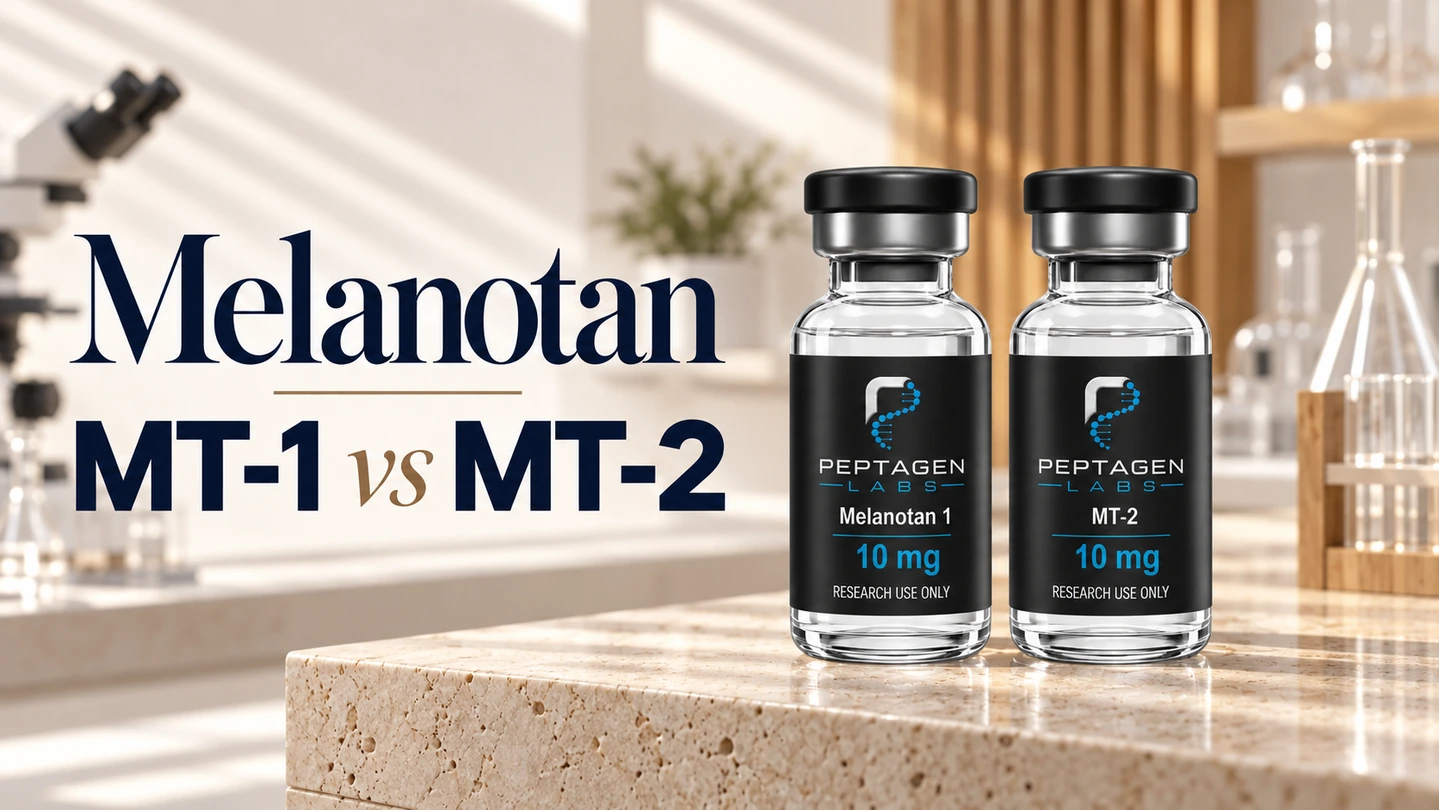 Melanotan MT-1 proti MT-2: Struktura, dokazi in regulativni status